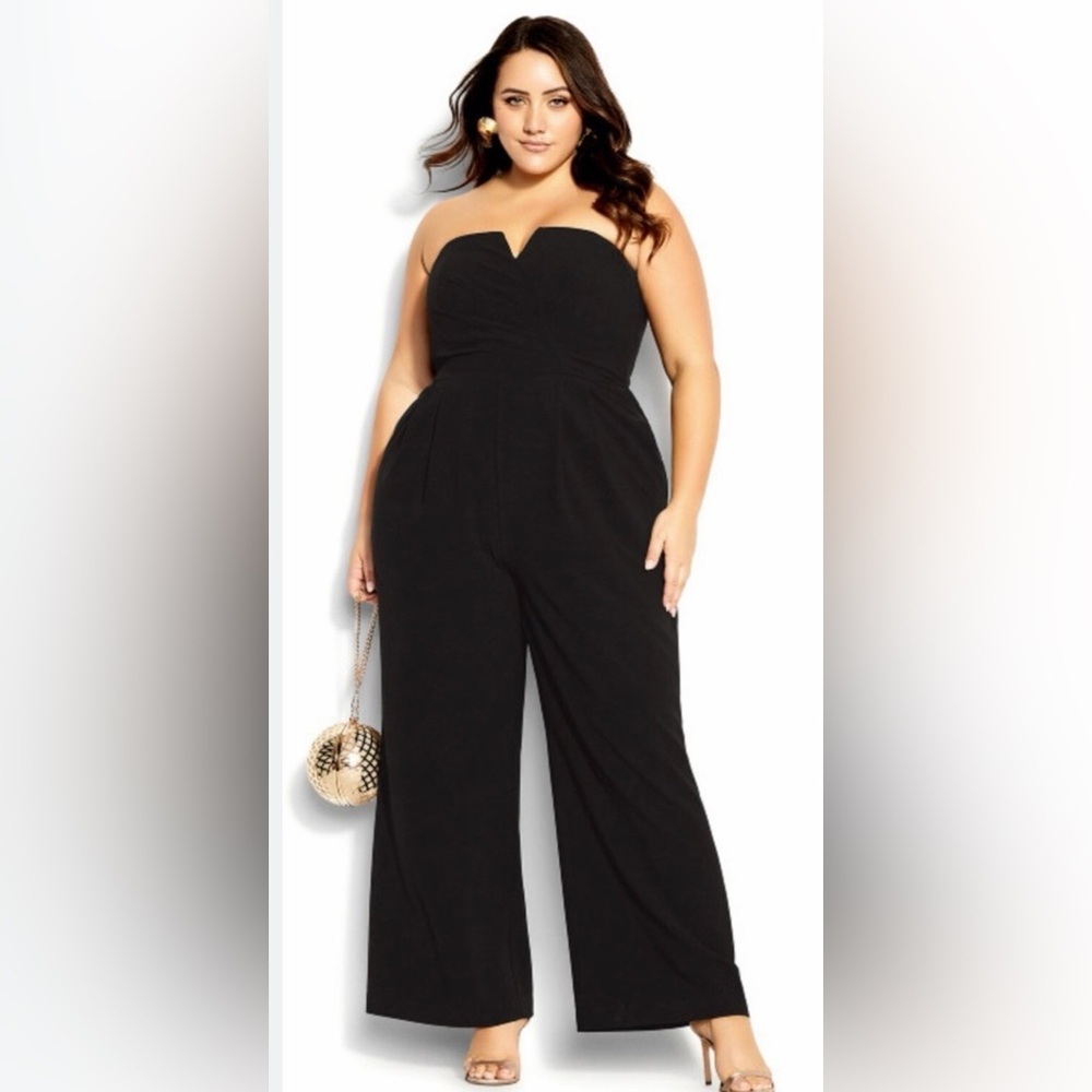 City Chic So Sassy Jumpsuit - Size 14